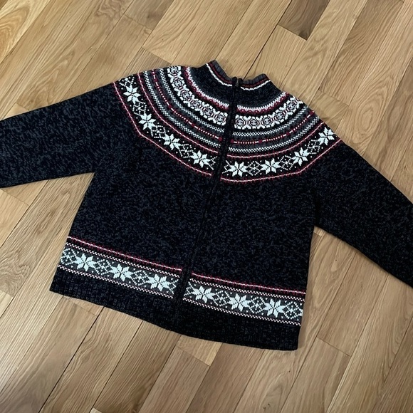 Heirloom Collectibles Vintage Full Zip Ramie Cotton Sweater size L - Picture 2 of 8